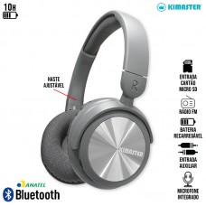 Headphone Bluetooth K9 Kimaster - Cinza
